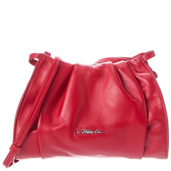 NWT 3.1 Phillip Lim Blossom mini leather crossbody bag, lipstick red - Picture 1 of 7